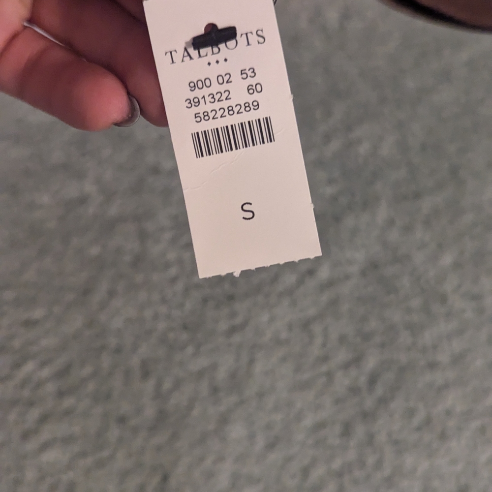 Talbots Chocolate Brown Cotton Top - Picture 4 of 5
